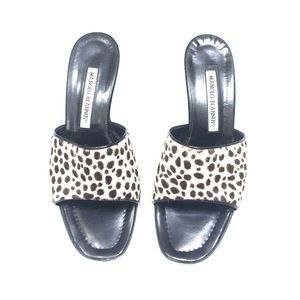 Manolo Blahnik Pony Hair Kitten Heels